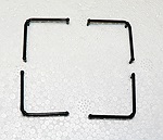 WOOD CABOOSE CUPOLA ROOF CORNER RAILS (4)