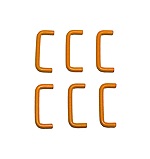 BAY WINDOW/EXT VISION CABOOSE END SMALL GRAB RAILS (6)