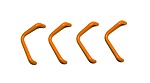 EXTENDED VISION CABOOSE ROOF RAILS (4)