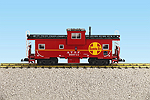 SANTA FE EXTENDED VISION CABOOSE RED/BLACK