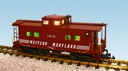 WESTERN MARYLAND CENTER CUPOLA CABOOSE BROWN