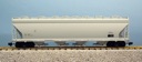 UNDECORATED 4 BAY CENTER FLOW COVERED HOPPER GRAY