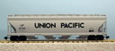 UNION PACIFIC 4-BAY CENTER FLOW COVERED HOPPER GRAY