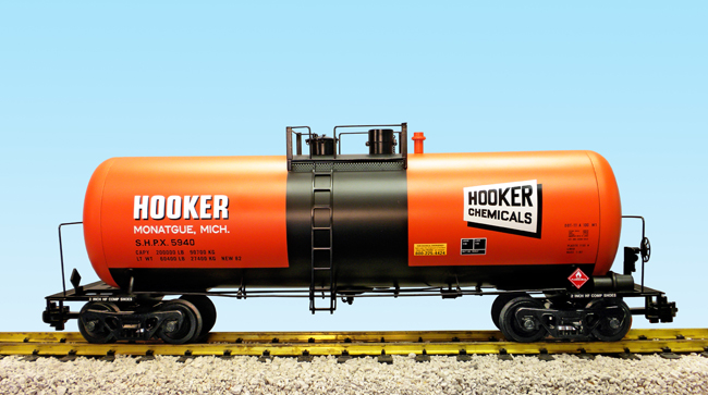 HOOKER CHEMICALS 42 TANK CAR ORANGE/BLACK