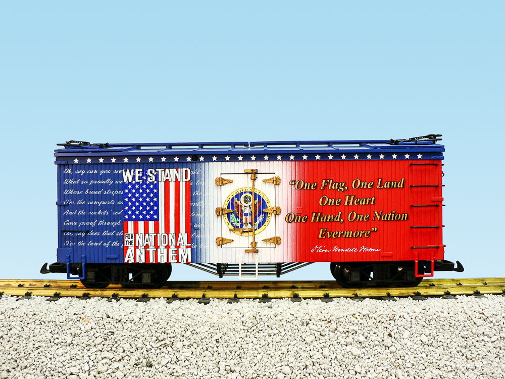 WE STAND 4 THE NATIONAL ANTHEM PATRIOTIC CAR RED/WHITE/BLUE