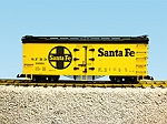 SANTA FE REEFER CAR YELLOW/BLACK