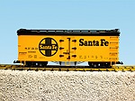 SANTA FE REEFER CAR ORANGE/BLACK