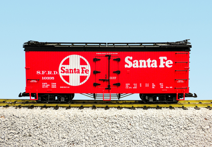 SANTA FE REEFER CAR RED/BLACK