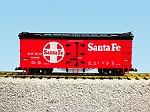 SANTA FE REEFER CAR RED/BLACK
