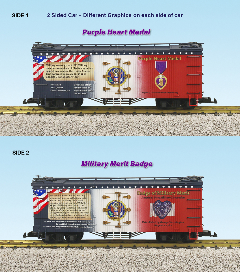 PURPLE HEART/BADGE OF MERRIT PATROTIC REEFER CAR