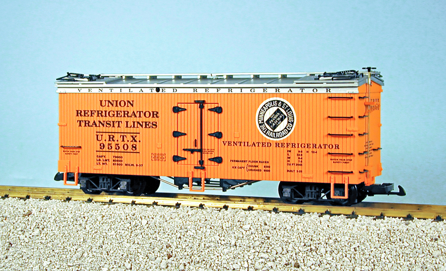 URT/M&ST L RR REEFER CAR ORANGE/SILVER