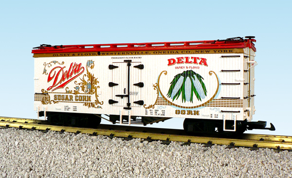 DELTA CORN REEFER CAR WHITE/RED