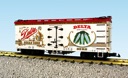 DELTA CORN REEFER CAR WHITE/RED