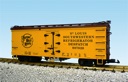 COTTON BELT REEFER CAR YELLOW/ BROWN