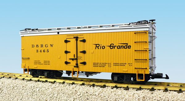 D&RGW REEFER CAR YELLOW/SILVER