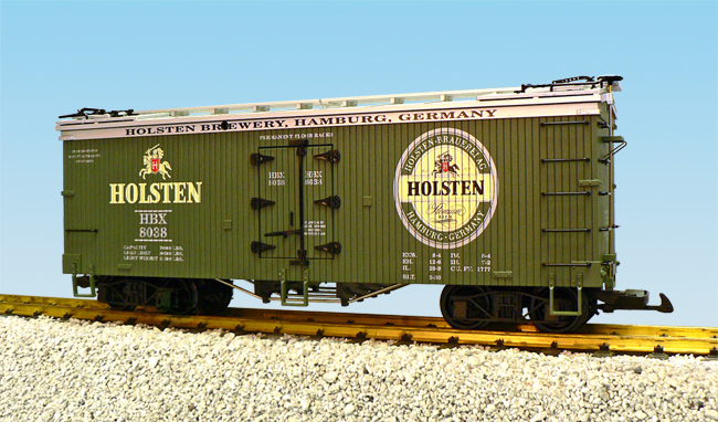 HOLSTEN BIER REEFER CAR GREEN/SILVER