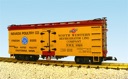 NEVADA POULTRY REEFER CAR YELLOW/RED OXIDE