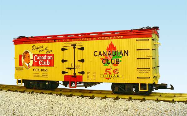 CANADIAN CLUB CIGARS REEFER CAR YELLOW/RED
