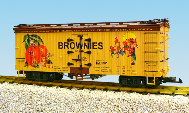 BROWNIES REEFER CAR YELLOW/BROWN
