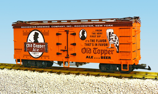 OLD TOPPER ALE REEFER CAR ORANGE/BC RED