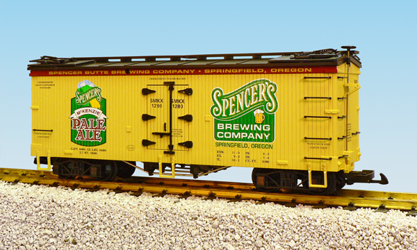 SPENCERS MCKENZIE PALE ALE REEFER CAR YELLOW/BLACK