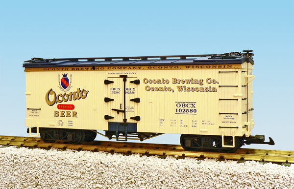 OCONTO BEER REEFER CAR CREAM/BLUE