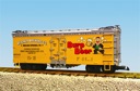 BELCHER BREWIN CO BURP BEER REEFER CAR YELLOW/SILVER