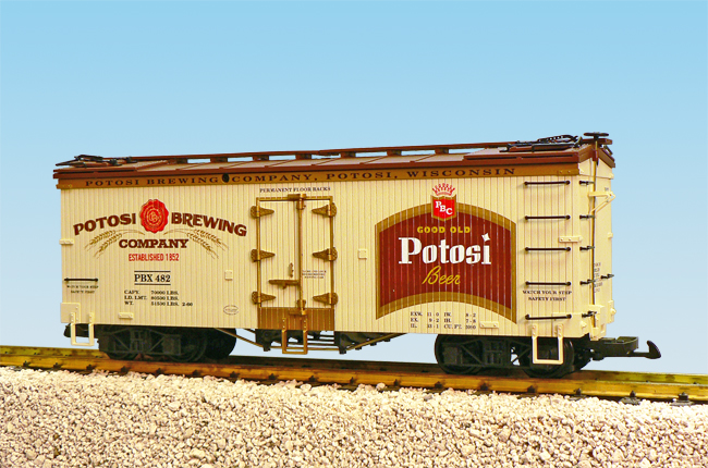 POTOSI BEER REEFER CAR CREAM/BROWN