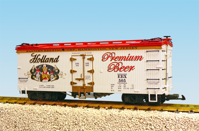 HOLLAND BEER REEFER CAR WHITE/RED