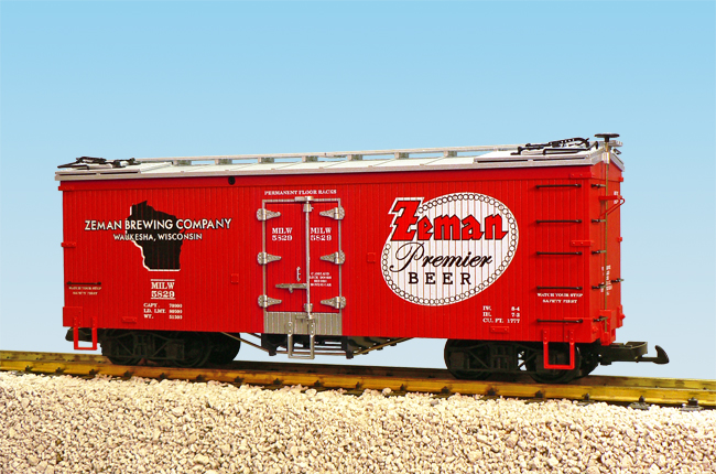 ZEMAN BEER REEFER CAR RED/BLACK