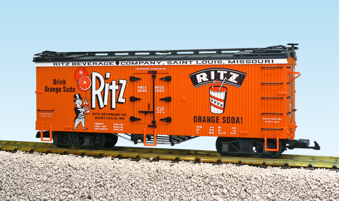 RITZ ORANGE SODA REEFER CAR ORANGE/BLACK
