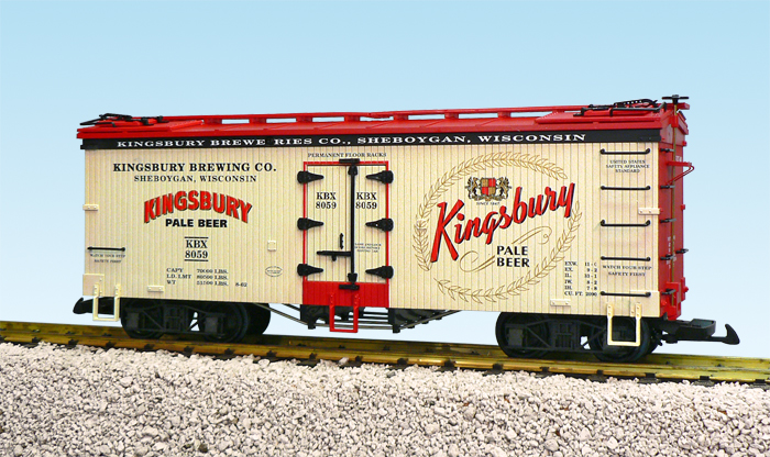 KINGSBURY PALE BEER REEFER CAR CREAM/RED