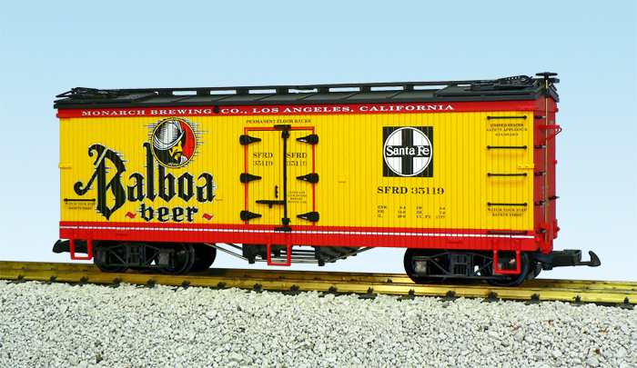 BALBOA BEER REEFER CAR YELLOW/RED