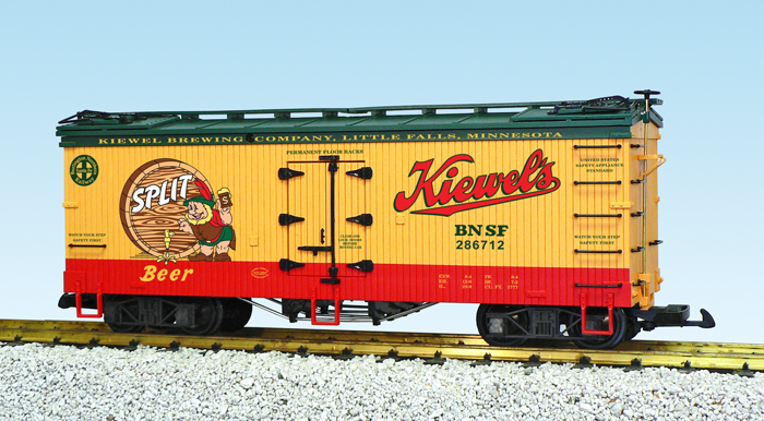 SPLIT BEER REEFER CAR YELLOW/RED