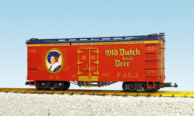 OLD DUTCH BEER REEFER CAR OXIDE/WABASH BLUE