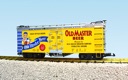 OLD MASTER BEER REEFER CAR YELLOW/WABASH BLUE