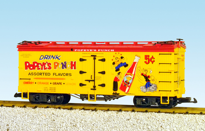 POPEYES PUNCH REEFER CAR YELLOW/RED
