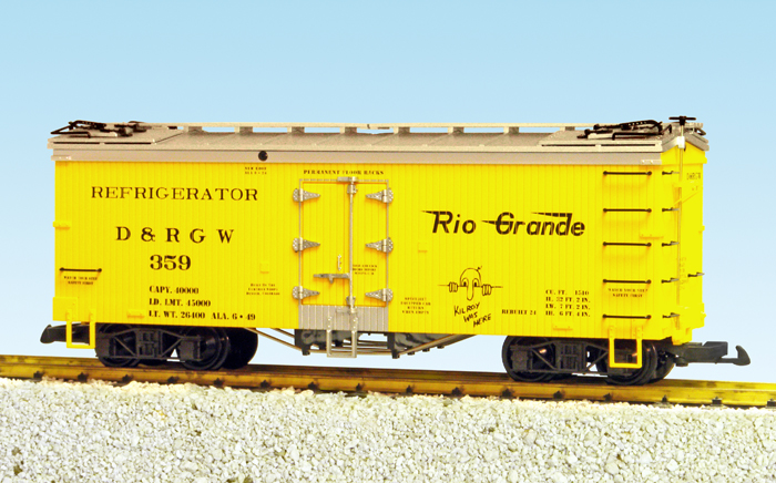D&RGW/KILROY REEFER CAR YELLOW/SILVER