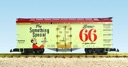 BREW 66 BEER REEFER CAR CREAM/RED