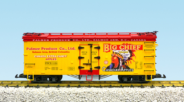 BIG CHEIF APPLES REEFER CAR YELLOW/RED
