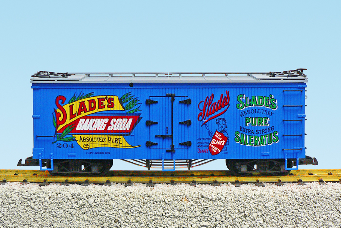 SLADED BAKING SODA REEFER CAR BLUE/GRAY