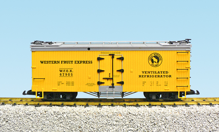 WFE REEFER CAR #67906 YELLOW/SILVER