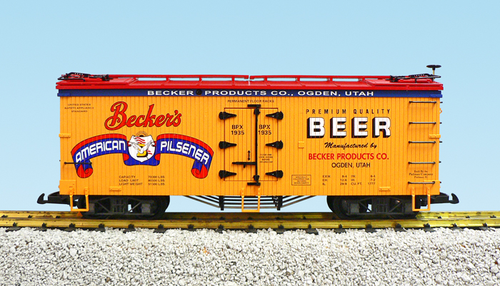 BECKERS BEER REEFER CAR ORANGE/RED