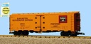 BURLINGTON ROUTE 40' REEFER CAR YELLOW/RED/SILVER