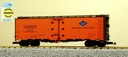 READING 40' REEFER CAR ORANGE/BROWN