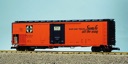 SANTA FE EL CAPTAIN 50' REEFER CAR ORANGE/BLACK
