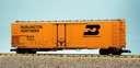 BURLINGTON NORTHERN 50' REEFER CAR YELLOW/SILVER