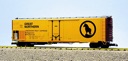 GREAT NORTHERN 50' REEFER CAR YELLOW/BROWN/SILVER