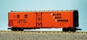 PACIFIC FRUIT EXPRESS SP/UP 50' REEFER CAR ORANGE/SLIVER