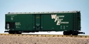 BNSF 50' REEFER CAR GREEN/SILVER